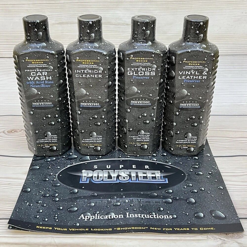 Super Polysteel Professional Car Auto Detailing Kit Vehicle Care Products Unused